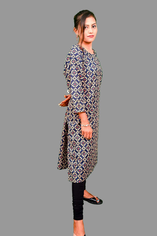 comfort fit printed kurti for everyday style