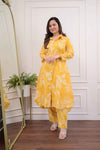 Tropical yellow cotton co-ord set-everyday fresh look